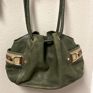 Cole Haan Olive Green Leather Handbag